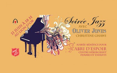 Lire la suite à propos de l’article <!--:fr-->Soirée Jazz au profit de l’Abri d’espoir avec le pianiste jazz Oliver Jones, mercredi le 11 juin au Lion d&rsquo;Or<!--:-->